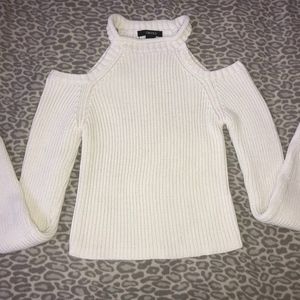 Open-Shoulder Long Sleeve Sweater